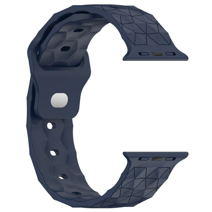 Football Texture Silicone Watch Band For Apple Watch SE 2022 40mm(Midnight Blue) - Watch Bands by PMC Jewellery | Online Shopping South Africa | PMC Jewellery