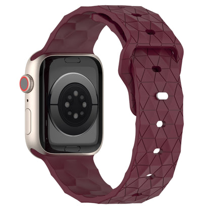 Football Texture Silicone Watch Band For Apple Watch SE 40mm(Wine Red) - Watch Bands by PMC Jewellery | Online Shopping South Africa | PMC Jewellery