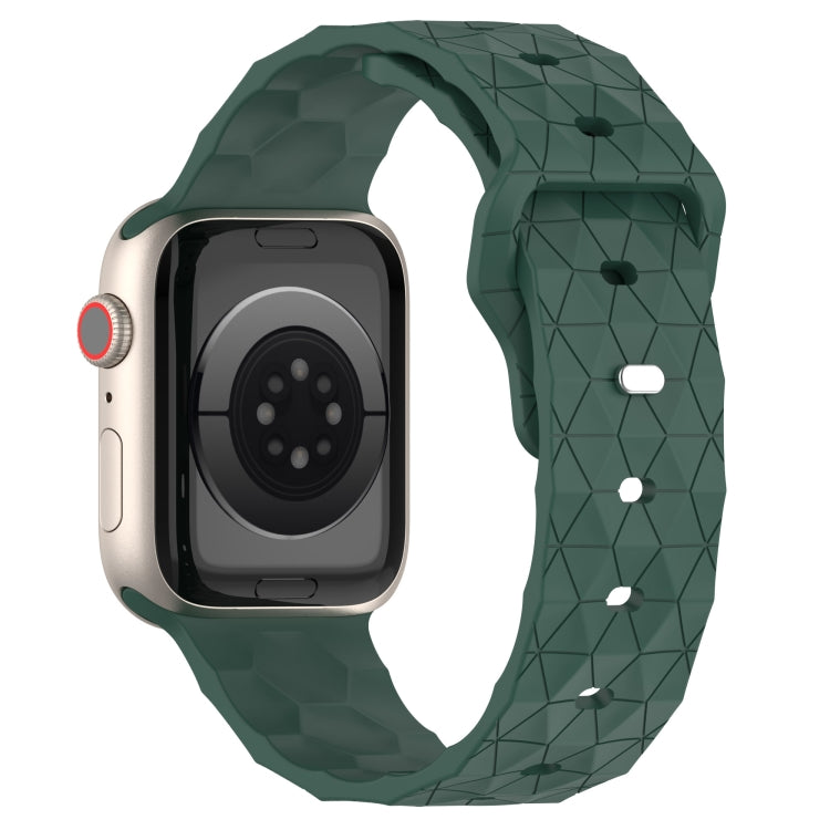 Football Texture Silicone Watch Band For Apple Watch SE 44mm(Pine Green) - Watch Bands by PMC Jewellery | Online Shopping South Africa | PMC Jewellery