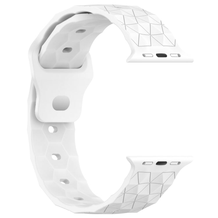 Football Texture Silicone Watch Band For Apple Watch 5 44mm(White) - Watch Bands by PMC TechLife | Online Shopping South Africa | PMC TechLife