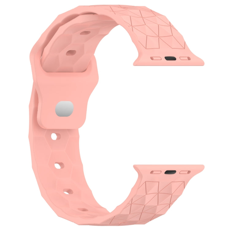 Football Texture Silicone Watch Band For Apple Watch 5 44mm(Pink) - Watch Bands by PMC TechLife | Online Shopping South Africa | PMC TechLife