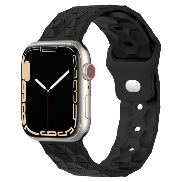 Football Texture Silicone Watch Band For Apple Watch 2 38mm(Black) - Watch Bands by PMC TechLife | Online Shopping South Africa | PMC TechLife