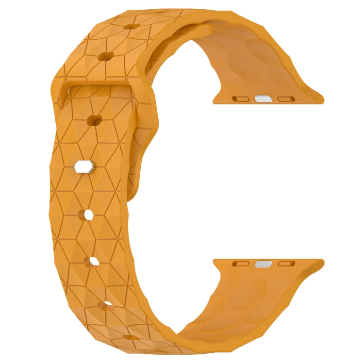 Football Texture Silicone Watch Band For Apple Watch 2 38mm(Yellow) - Watch Bands by PMC TechLife | Online Shopping South Africa | PMC TechLife