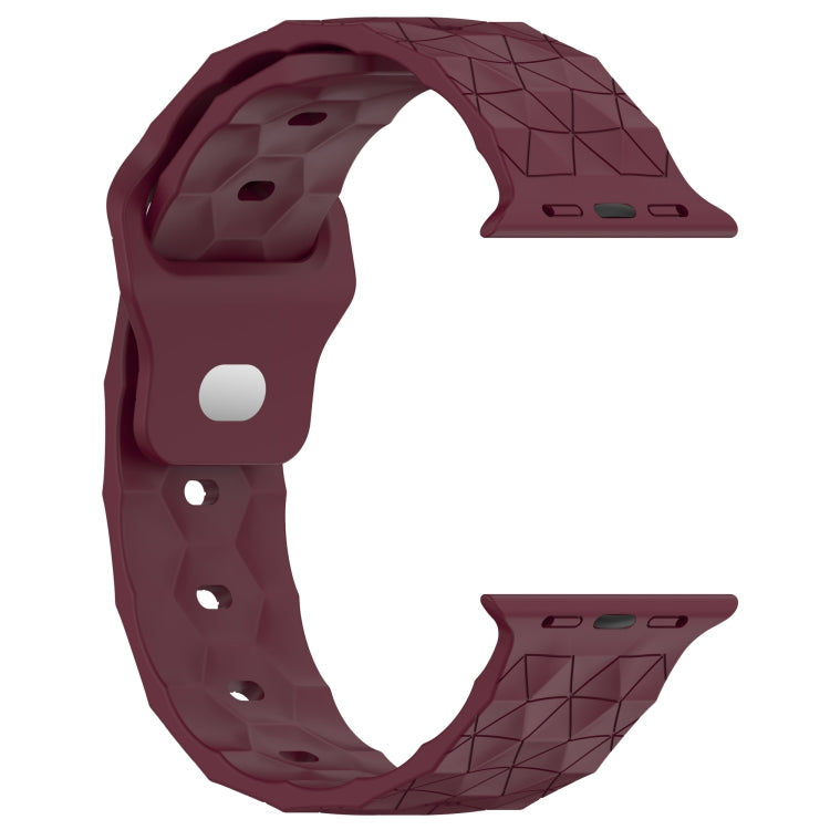 Football Texture Silicone Watch Band For Apple Watch 2 38mm(Wine Red) - Watch Bands by PMC TechLife | Online Shopping South Africa | PMC TechLife