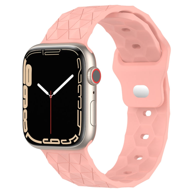 Football Texture Silicone Watch Band For Apple Watch 38mm(Pink) - Watch Bands by PMC TechLife | Online Shopping South Africa | PMC TechLife