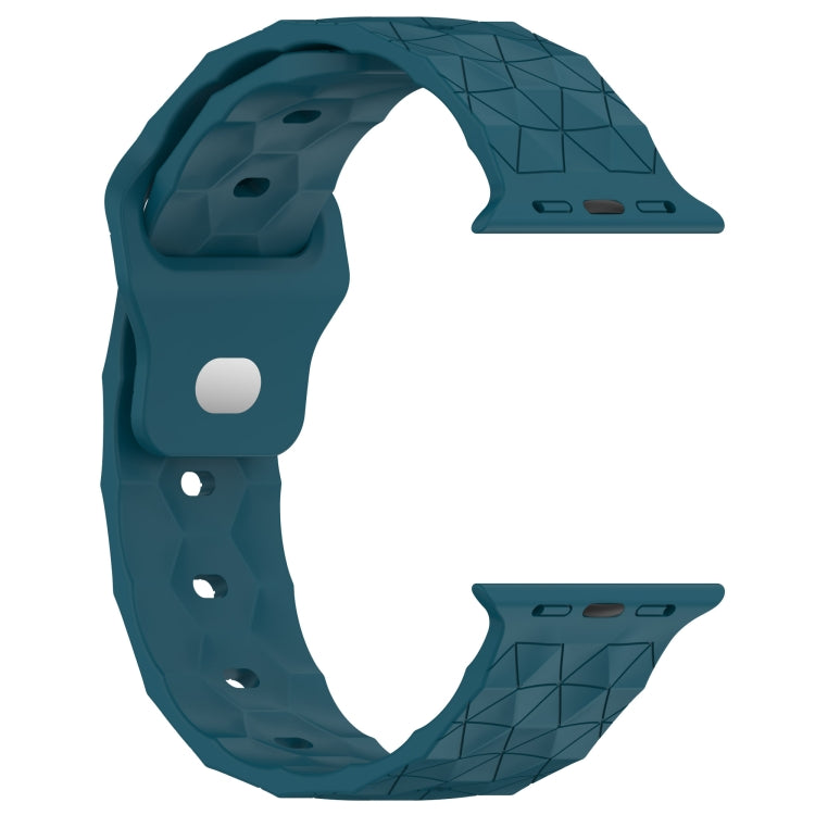 Football Texture Silicone Watch Band For Apple Watch 38mm(Dark Blue) - Watch Bands by PMC TechLife | Online Shopping South Africa | PMC TechLife