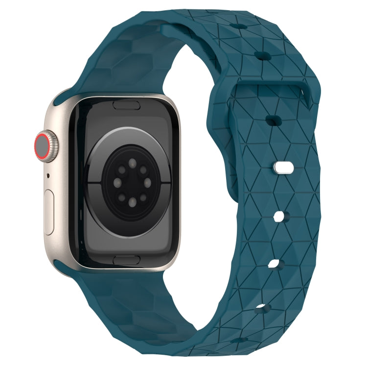 Football Texture Silicone Watch Band For Apple Watch 38mm(Dark Blue) - Watch Bands by PMC TechLife | Online Shopping South Africa | PMC TechLife