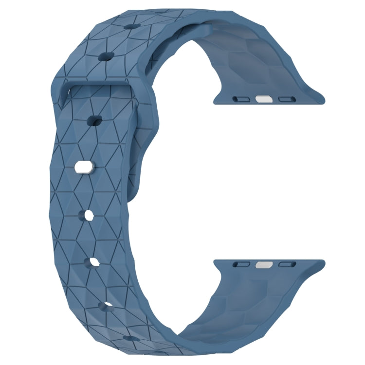 Football Texture Silicone Watch Band For Apple Watch 9 45mm(Blue) - Watch Bands by PMC TechLife | Online Shopping South Africa | PMC TechLife