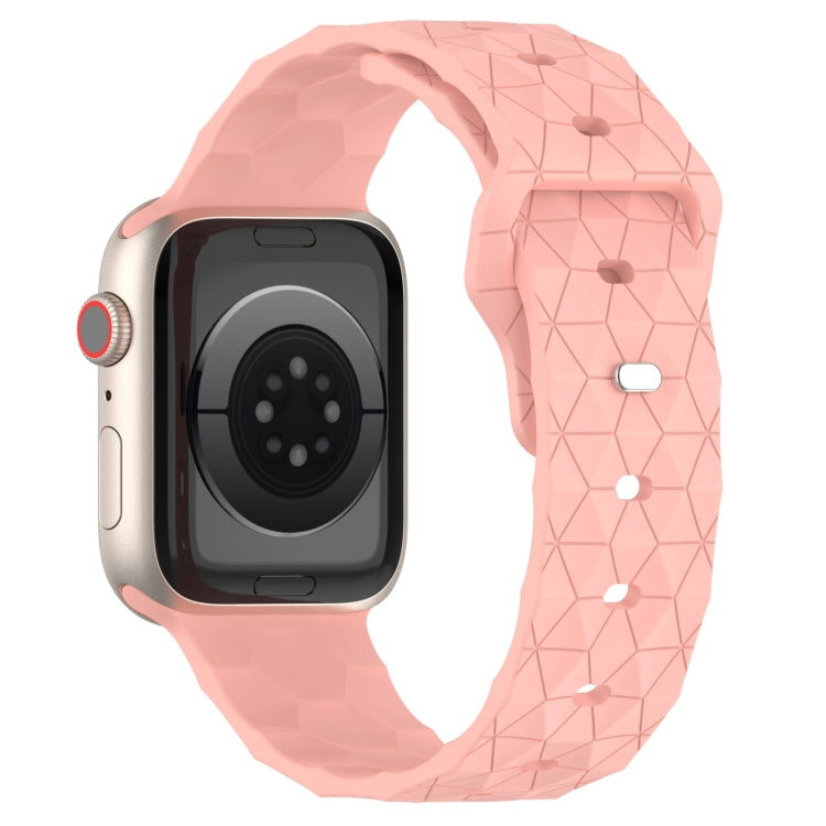 Football Texture Silicone Watch Band For Apple Watch 9 41mm(Pink) - Watch Bands by PMC TechLife | Online Shopping South Africa | PMC TechLife