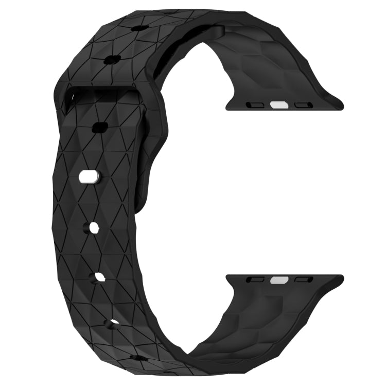 Football Texture Silicone Watch Band For Apple Watch 9 41mm(Black) - Watch Bands by PMC TechLife | Online Shopping South Africa | PMC TechLife