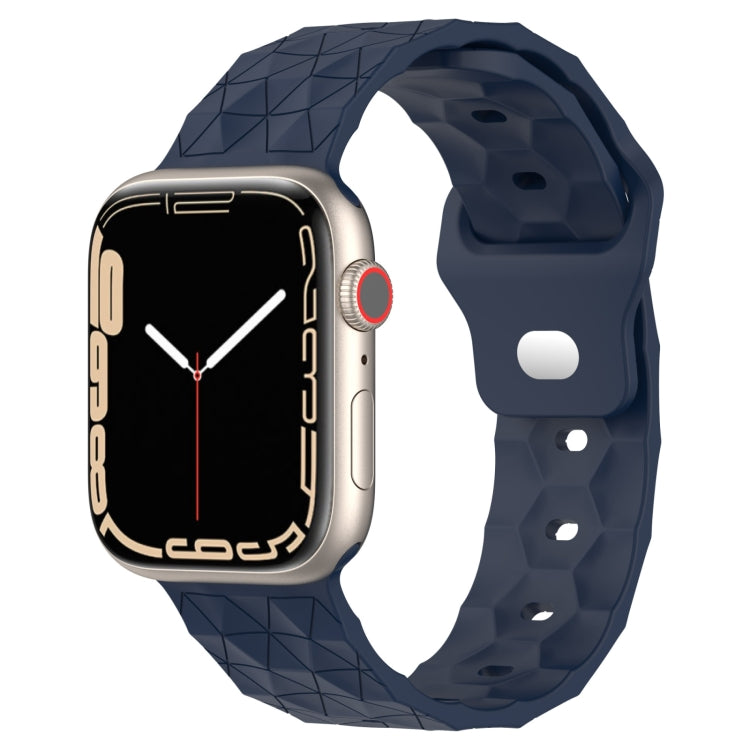 Football Texture Silicone Watch Band For Apple Watch 9 41mm(Midnight Blue) - free shipping - PMC TechLife - Order now!