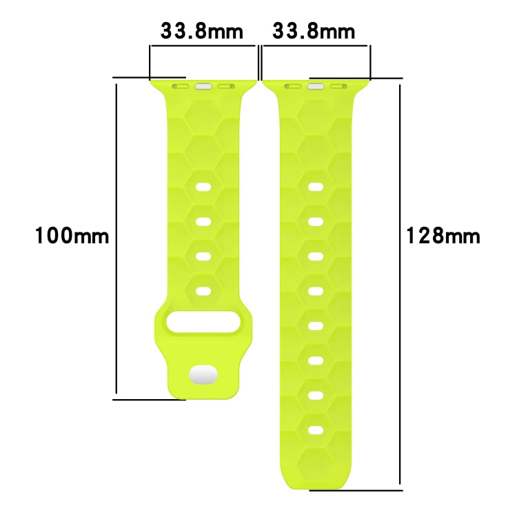 Football Texture Silicone Watch Band For Apple Watch 4 40mm(White) - Watch Bands by PMC TechLife | Online Shopping South Africa | PMC TechLife