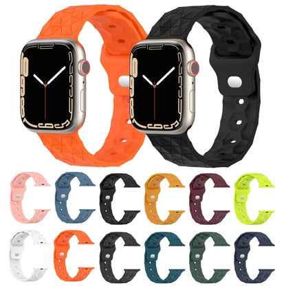 Football Texture Silicone Watch Band For Apple Watch 3 38mm(Black) - Watch Bands by PMC Jewellery | Online Shopping South Africa | PMC Jewellery