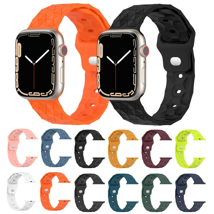 Football Texture Silicone Watch Band For Apple Watch 4 40mm(White) - Watch Bands by PMC TechLife | Online Shopping South Africa | PMC TechLife