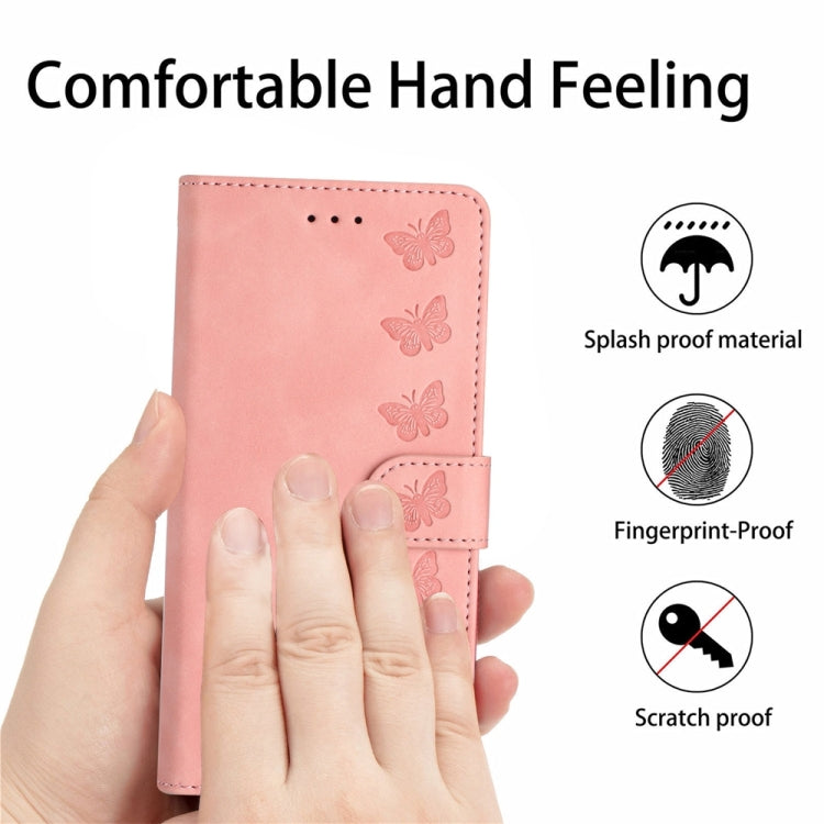 For Samsung Galaxy A20 / A30 Seven Butterflies Embossed Leather Phone Case(Pink) - Galaxy Phone Cases by PMC TechLife | Online Shopping South Africa | PMC TechLife | Buy Now Pay Later Mobicred
