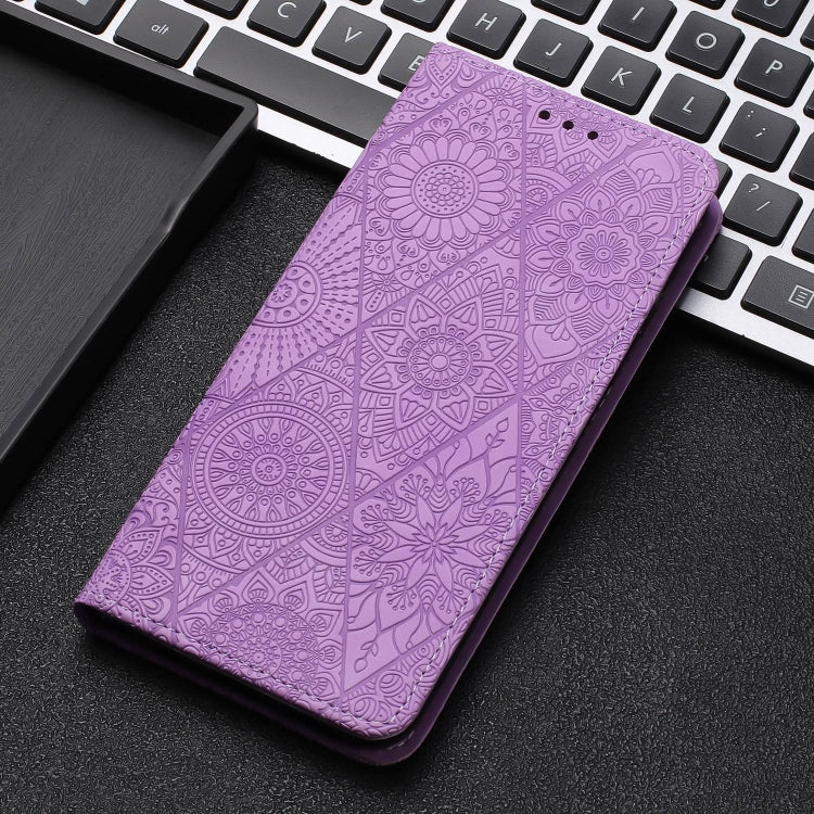 For Redmi Note 12 4G Global Ethnic Embossed Adsorption Leather Phone Case(Purple) - free shipping - PMC TechLife - Order now!