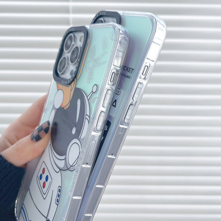 For iPhone 12 Astronaut Pattern Shockproof PC Protective Phone Case(Black) - free shipping - PMC TechLife - Order now!