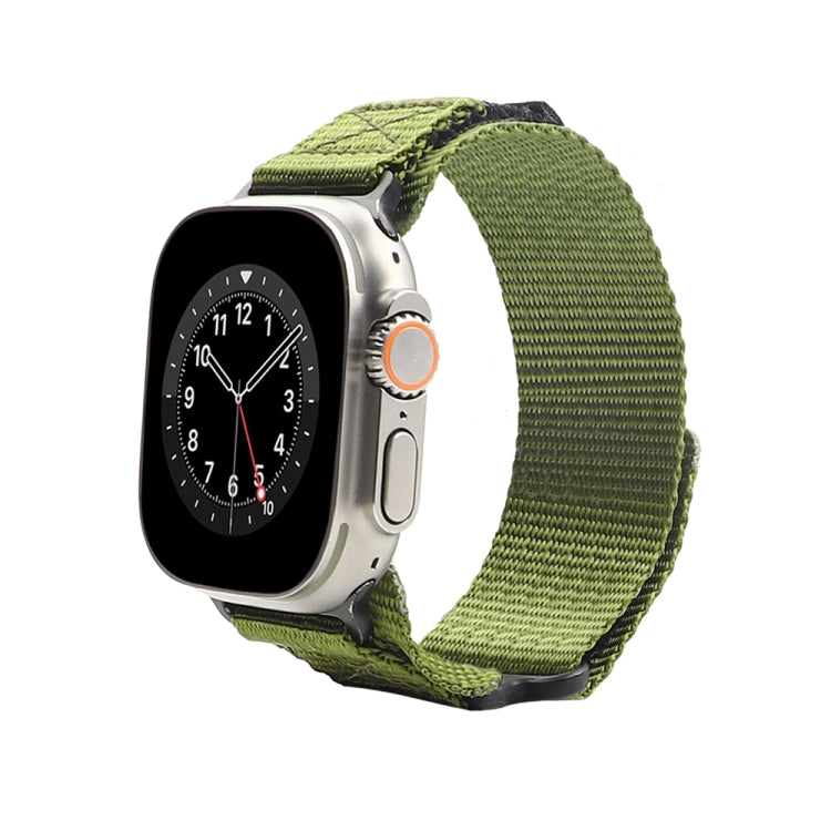 Nylon Two Section Watch Band For Apple Watch SE 40mm(Dark Green) - Watch Bands by PMC Jewellery | Online Shopping South Africa | PMC Jewellery