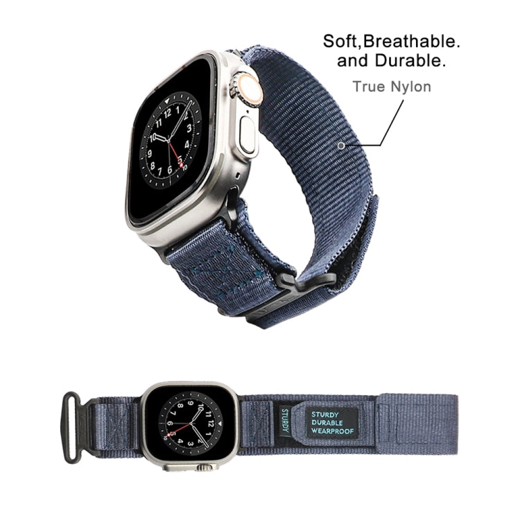 Nylon Two Section Watch Band For Apple Watch 5 40mm(Blue) - Watch Bands by PMC TechLife | Online Shopping South Africa | PMC TechLife