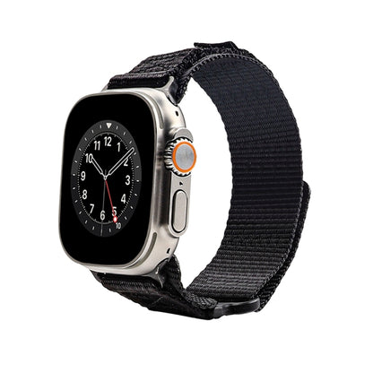 Nylon Two Section Watch Band For Apple Watch 3 38mm(Black) - Watch Bands by PMC Jewellery | Online Shopping South Africa | PMC Jewellery