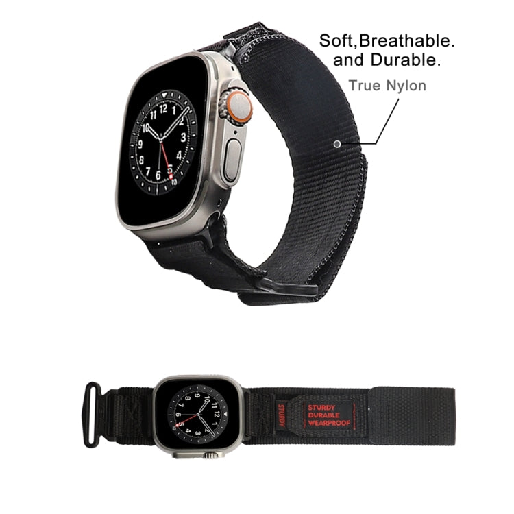 Nylon Two Section Watch Band For Apple Watch 3 38mm(Black) - Watch Bands by PMC Jewellery | Online Shopping South Africa | PMC Jewellery