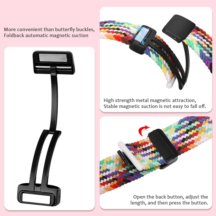 Magnetic Fold Clasp Woven Watch Band For Apple Watch SE 44mm(Blue) - Watch Bands by PMC TechLife | Online Shopping South Africa | PMC TechLife