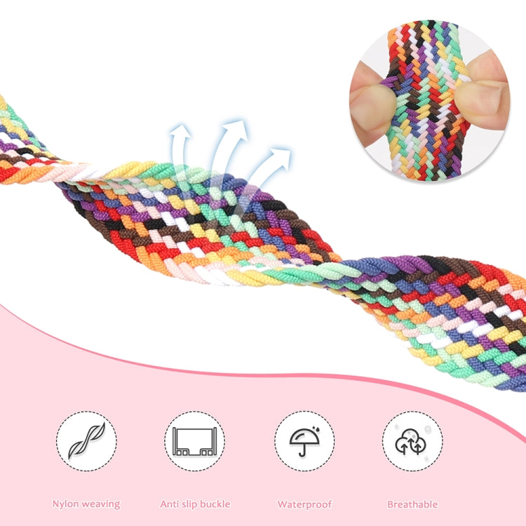 Magnetic Fold Clasp Woven Watch Band For Apple Watch 2 38mm(Starlight Pink) - Watch Bands by PMC TechLife | Online Shopping South Africa | PMC TechLife