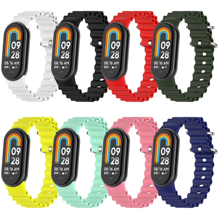 For Xiaomi Mi Band 8 Ocean Silicone Watch Band(Blue) - Watch Bands by PMC TechLife | Online Shopping South Africa | PMC TechLife
