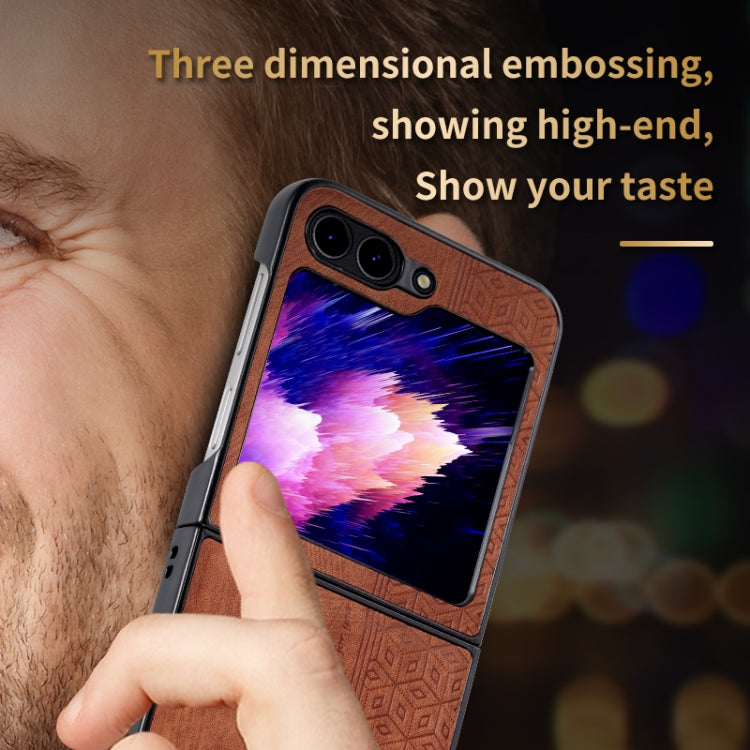 For Samsung Galaxy Z Flip5 AZNS 3D Embossed Skin Feel Phone Case(Brown) - free shipping - PMC TechLife - Order now!