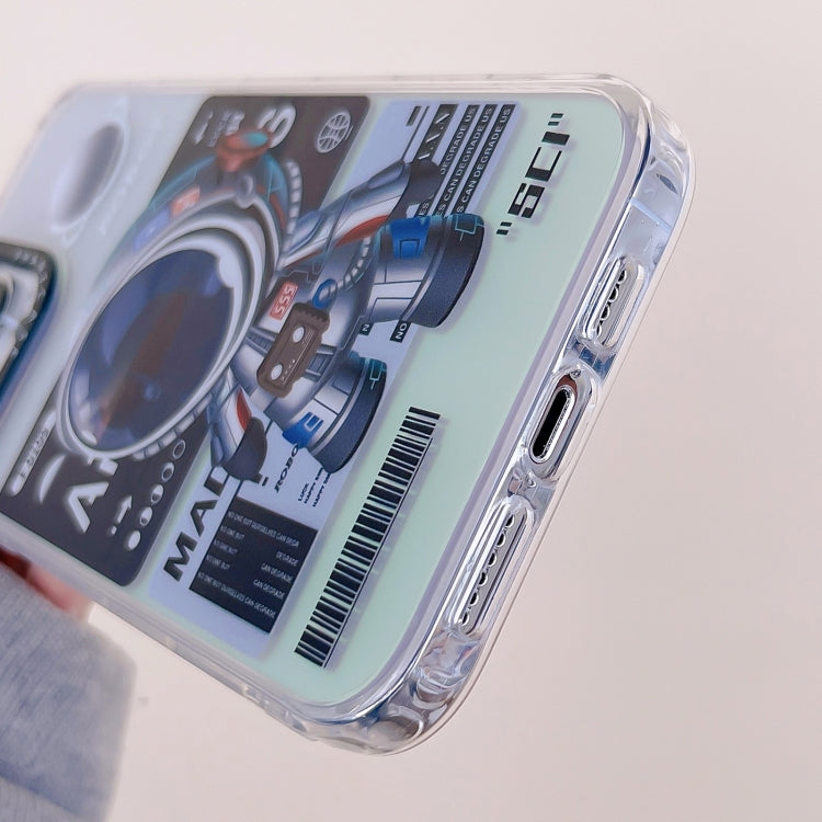 For iPhone XS / X Mechanical Astronaut Pattern TPU Phone Case(Blue) - free shipping - PMC TechLife - Order now!