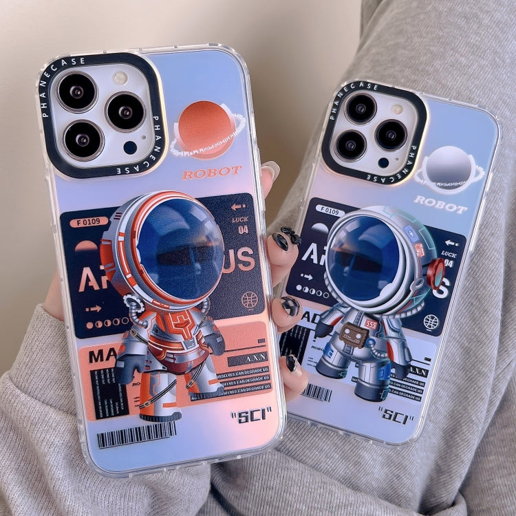 For iPhone 14 Mechanical Astronaut Pattern TPU Phone Case(Orange) - free shipping - PMC TechLife - Order now!