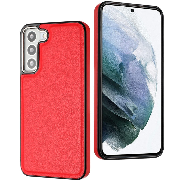 For Samsung Galaxy S23+ Leather Texture Full Coverage Phone Case(Red) - free shipping - PMC TechLife - Order now!