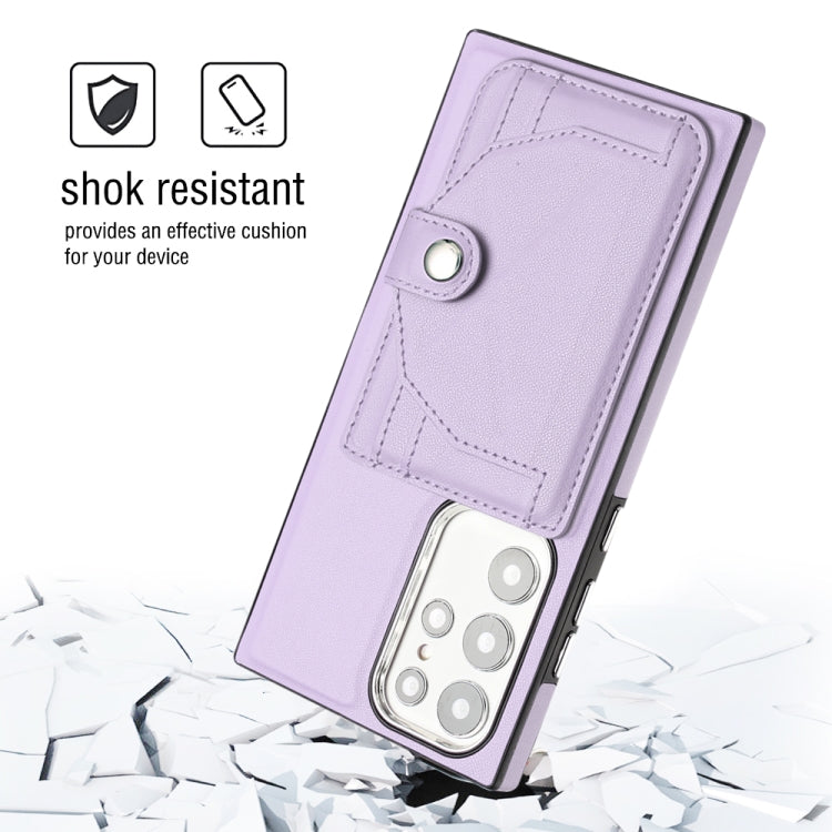 For Samsung Galaxy S23 Ultra Shockproof Leather Phone Case with Card Holder(Purple) - free shipping - PMC TechLife - Order now!