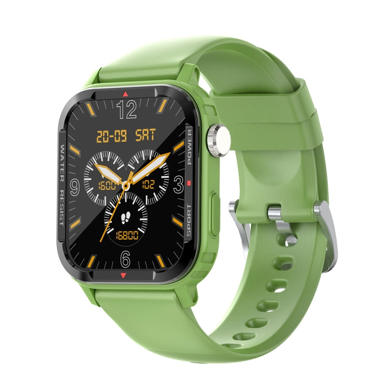 G96 1.85 inch HD Square Screen Rugged Smart Watch Support Bluetooth Calling/Heart Rate Monitoring/Blood Oxygen Monitoring(Green) - Smart Watches by PMC Jewellery | Online Shopping South Africa | PMC Jewellery