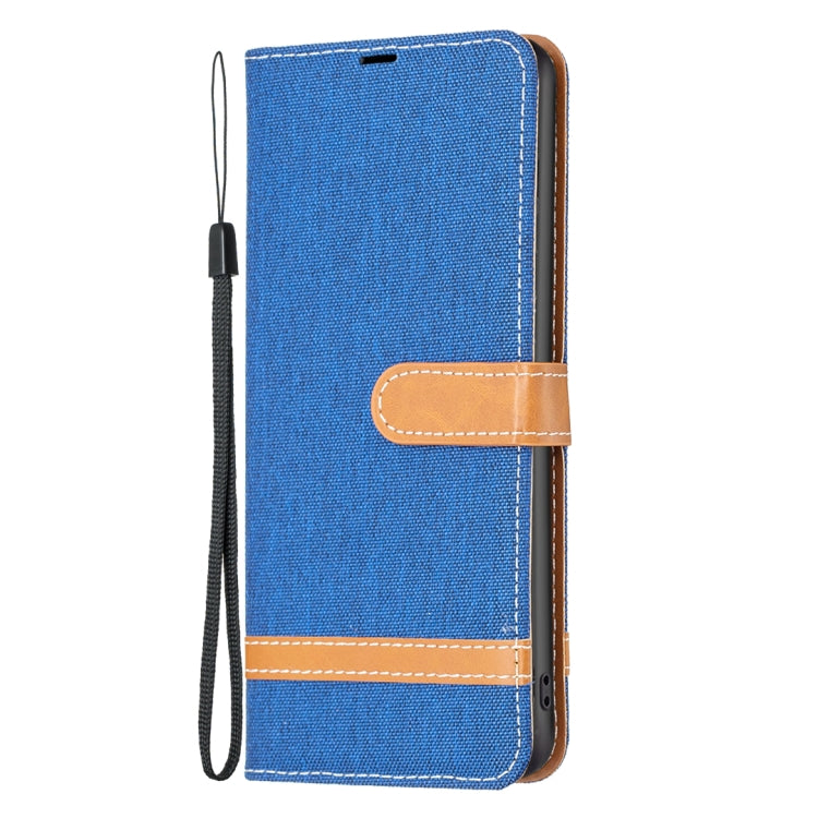 For Xiaomi Redmi 12 4G Color Block Denim Texture Leather Phone Case(Royal Blue) - free shipping - PMC TechLife - Order now!