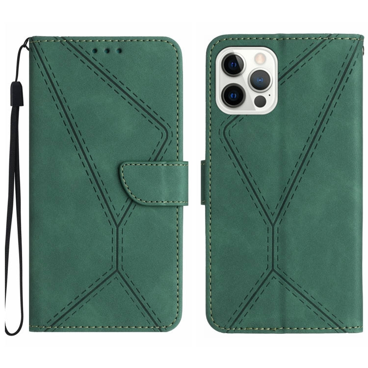 For iPhone 15 Pro Max Stitching Embossed Leather Phone Case(Green) - free shipping - PMC TechLife - Order now!