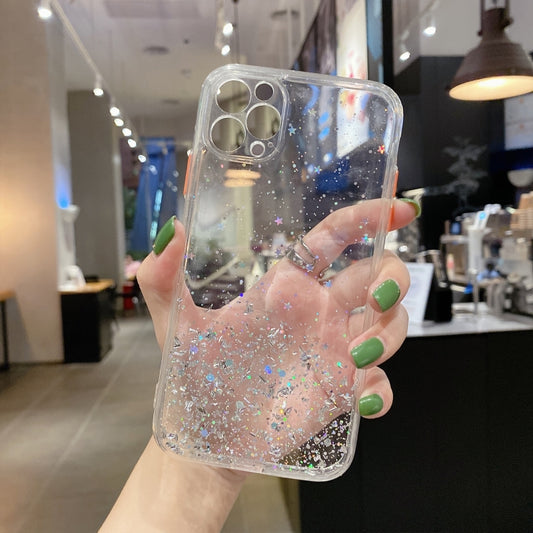 For iPhone 14 Pro Starry Gradient Glitter Powder TPU Phone Case(Transparent) - iPhone 14 Pro Cases by PMC Jewellery | Online Shopping South Africa | PMC Jewellery