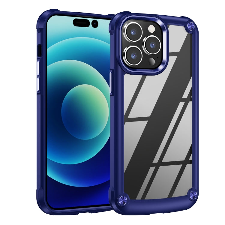For iPhone 15 Pro Max TPU + PC Lens Protection Phone Case(Blue) - free shipping - PMC TechLife - Order now!