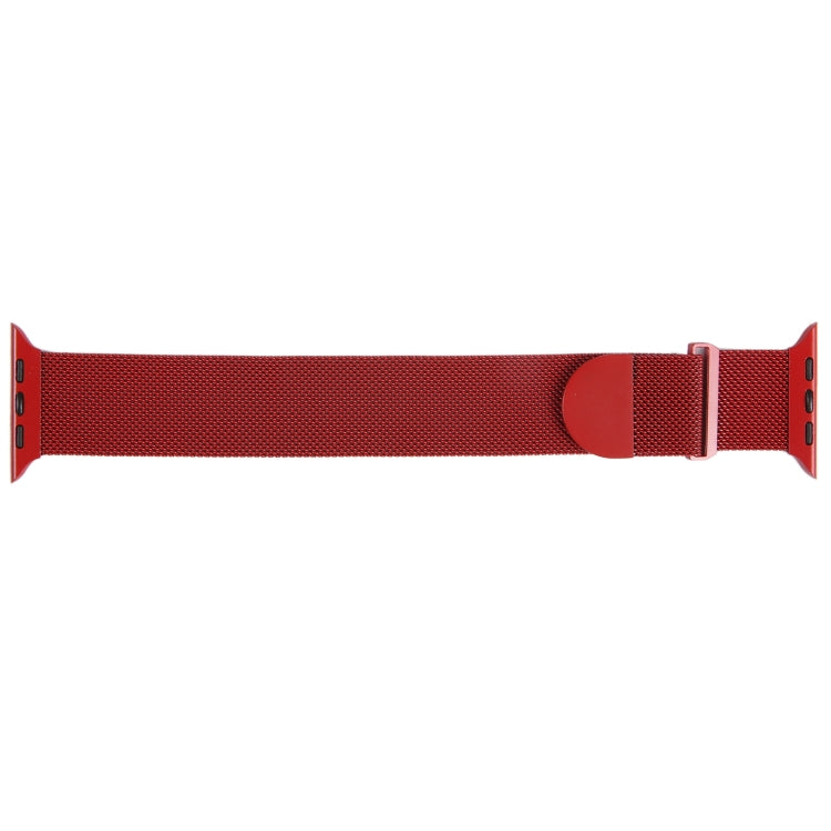 For Apple Watch Ultra 49mm Milanese Metal Magnetic Watch Band(Red) - Watch Bands by PMC Jewellery | Online Shopping South Africa | PMC Jewellery