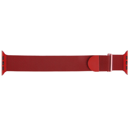 For Apple Watch 8 41mm Milanese Metal Magnetic Watch Band(Red) - Watch Bands by PMC Jewellery | Online Shopping South Africa | PMC Jewellery