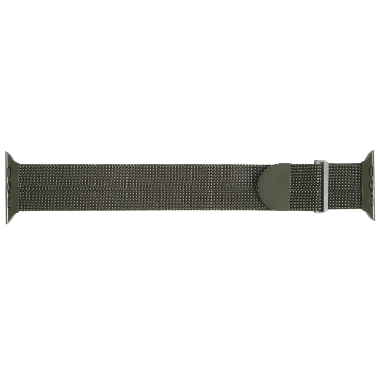 For Apple Watch 8 45mm Milanese Metal Magnetic Watch Band(Army Green) - Watch Bands by PMC Jewellery | Online Shopping South Africa | PMC Jewellery