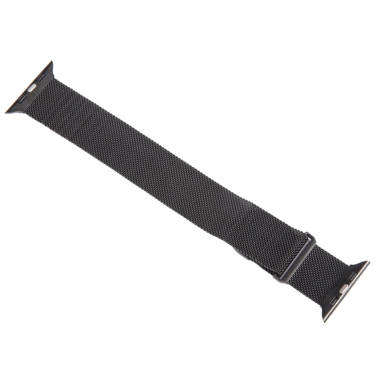 For Apple Watch 7 45mm Milanese Metal Magnetic Watch Band(Black) - Watch Bands by PMC Jewellery | Online Shopping South Africa | PMC Jewellery