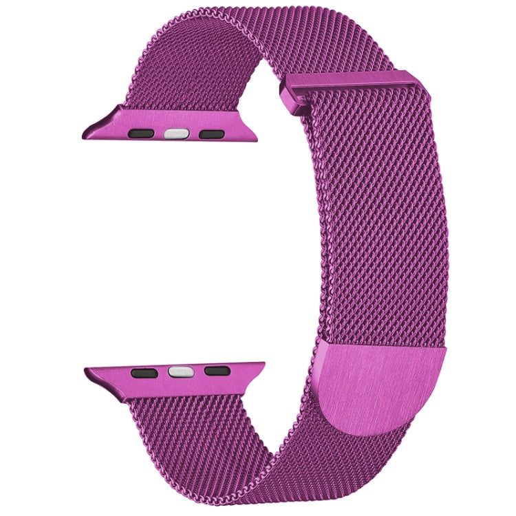 For Apple Watch SE 44mm Milanese Metal Magnetic Watch Band(Purple) - Watch Bands by PMC Jewellery | Online Shopping South Africa | PMC Jewellery