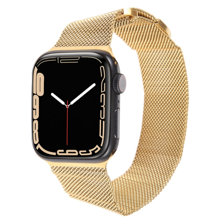 For Apple Watch 4 44mm Milanese Metal Magnetic Watch Band(Gold) - Watch Bands by PMC Jewellery | Online Shopping South Africa | PMC Jewellery