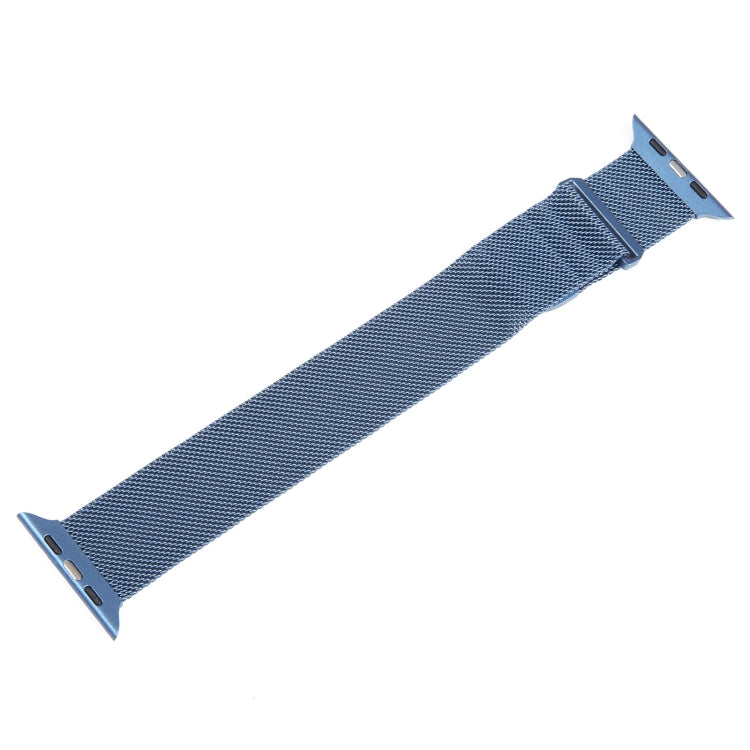 For Apple Watch 3 38mm Milanese Metal Magnetic Watch Band(Blue) - Watch Bands by PMC Jewellery | Online Shopping South Africa | PMC Jewellery