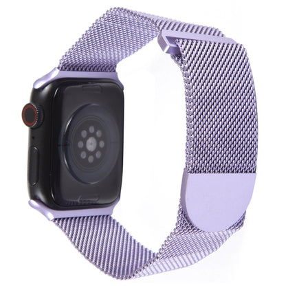 For Apple Watch 3 38mm Milanese Metal Magnetic Watch Band(Lavender Purple) - Watch Bands by PMC Jewellery | Online Shopping South Africa | PMC Jewellery