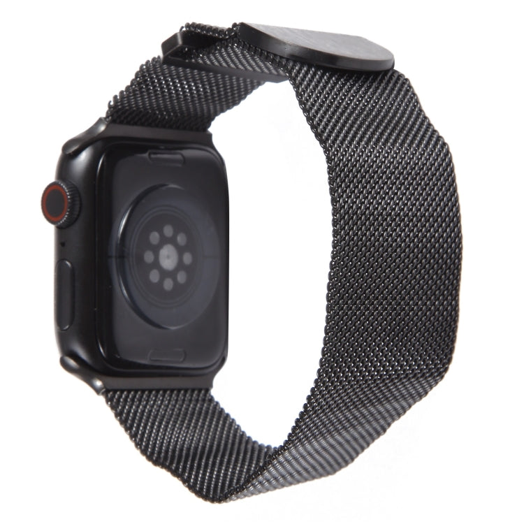 For Apple Watch 2 42mm Milanese Metal Magnetic Watch Band(Black) - Watch Bands by PMC Jewellery | Online Shopping South Africa | PMC Jewellery