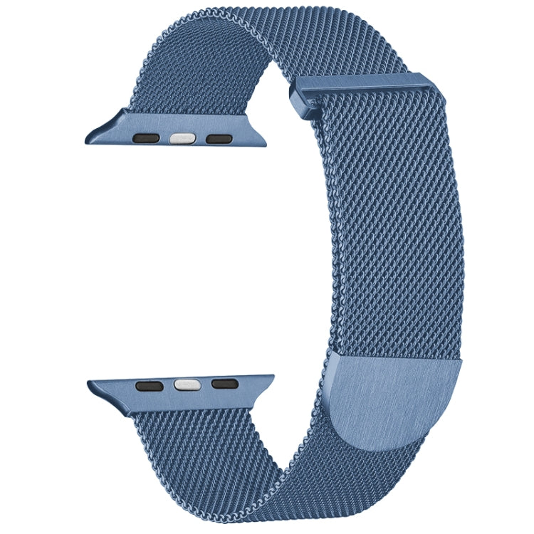 For Apple Watch 42mm Milanese Metal Magnetic Watch Band(Blue) - Watch Bands by PMC Jewellery | Online Shopping South Africa | PMC Jewellery