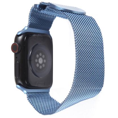 For Apple Watch 42mm Milanese Metal Magnetic Watch Band(Blue) - Watch Bands by PMC Jewellery | Online Shopping South Africa | PMC Jewellery