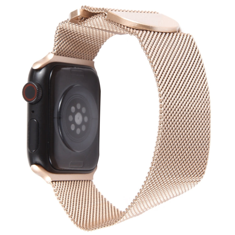 For Apple Watch 38mm Milanese Metal Magnetic Watch Band(Retro Gold) - Watch Bands by PMC Jewellery | Online Shopping South Africa | PMC Jewellery